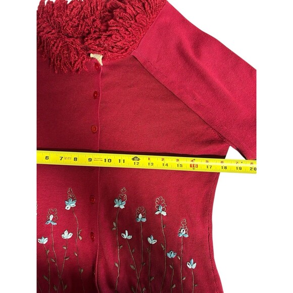 Telluride Clothing Co Red Mock Neck Fairy Cardigan Hipster Y2K  Cottagecore - Picture 2 of 10